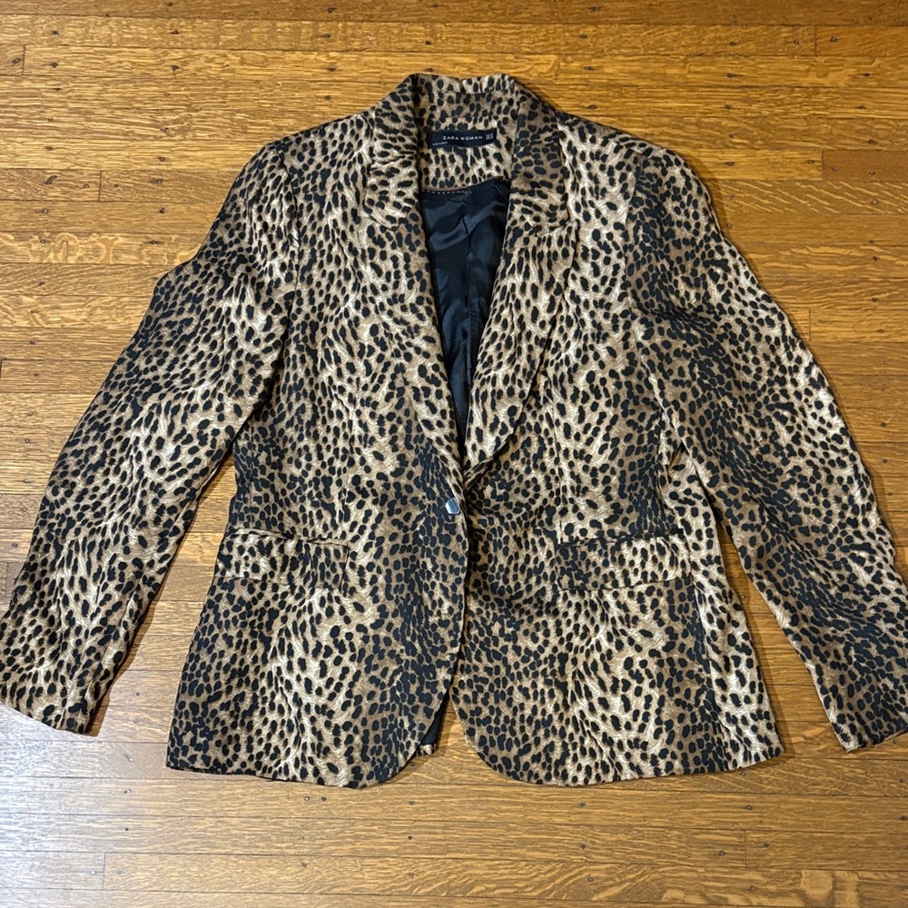 Zara Leopard Print Blazer